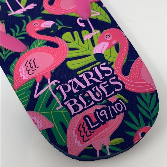 Paris Blues Pink Flamingo Flip Flops - Picture 5 of 9